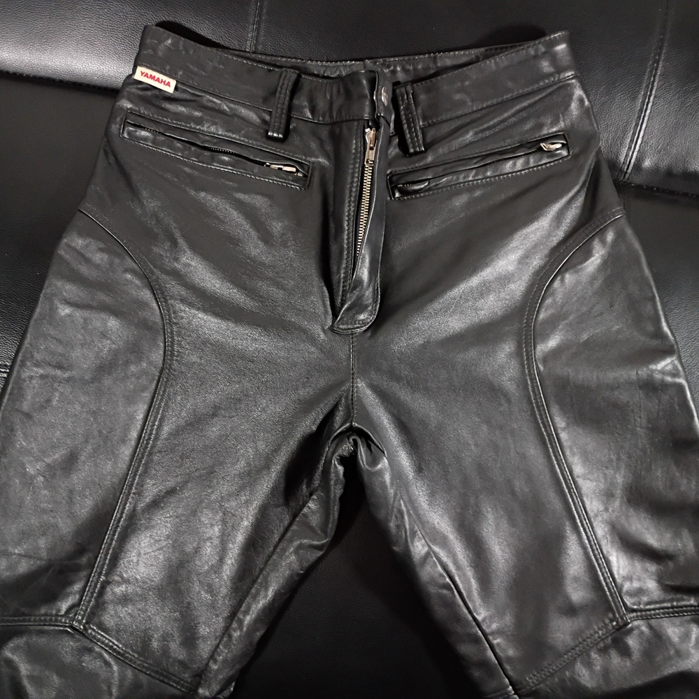 Yamaha Black Leather Pants